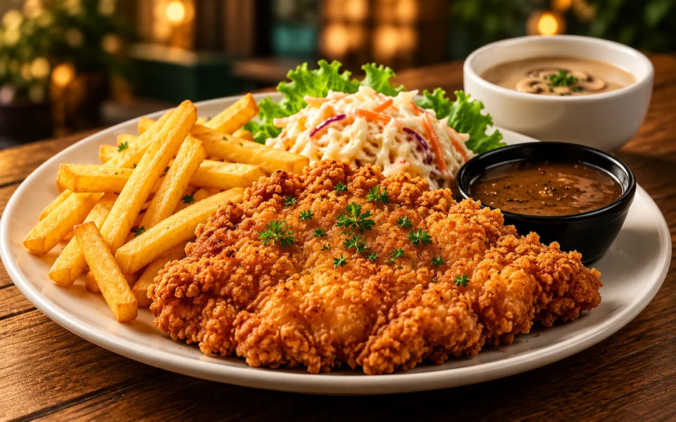 Breaded Chicken Chop Mustawa Family Cafe