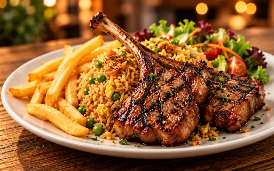 Nasi Goreng Lamb Chop V2 Mustawa Family Cafe