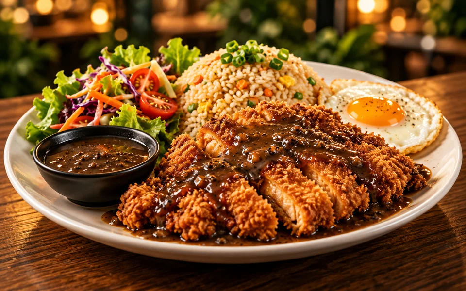 Signature Chicken Chop Fried Rice Mustawa Family Cafe